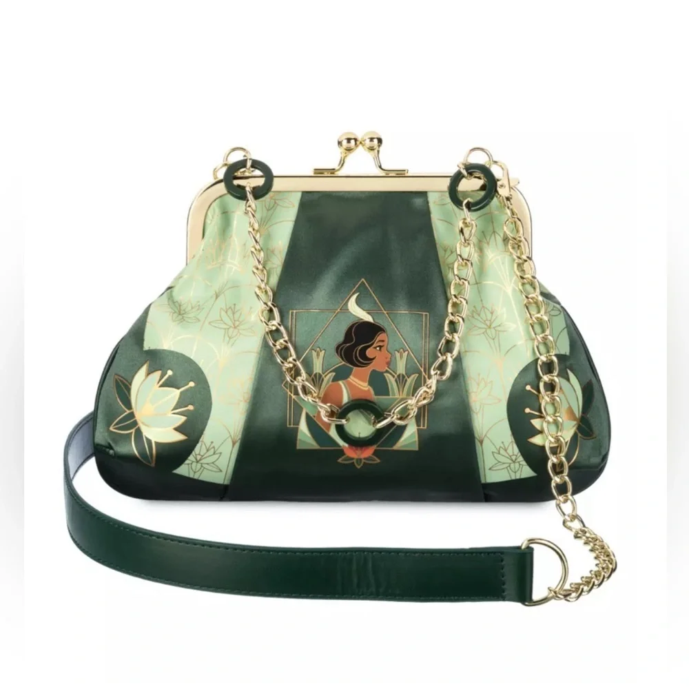 NWT Disney Tiana Lotus purse. Satchel/crossbody. Deco style. Collectors piece.